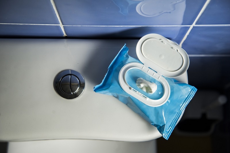 wet wipes clogging pipes